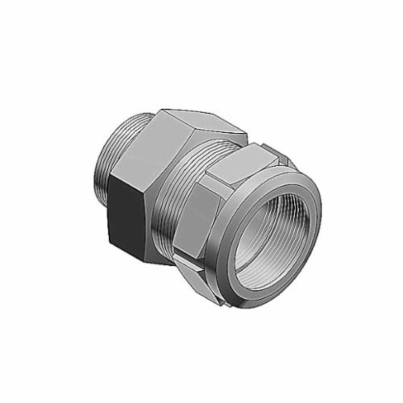 T&B Fittings Star Teck ST250-477 Teck Cable Fitting, 2-1/2 in Trade, 2.38 to 2.64 in Cable Openings, Aluminum